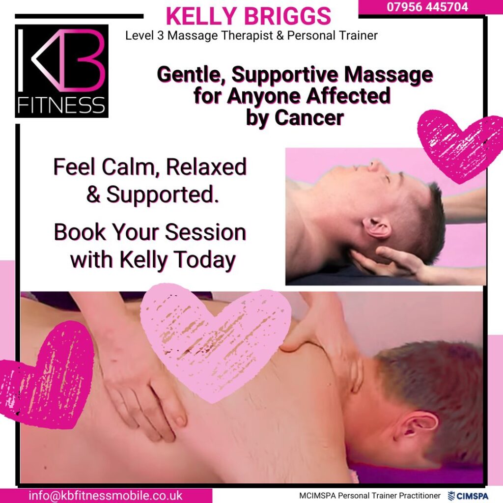 Gentle oncology massage for cancer support, calm treatment in Brentwood