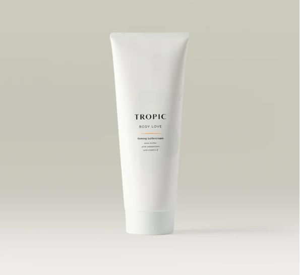 Tropic Body Love Firming Buttercream with shea butter, pink peppercorn and sea kelp for hydrating and toning the skin