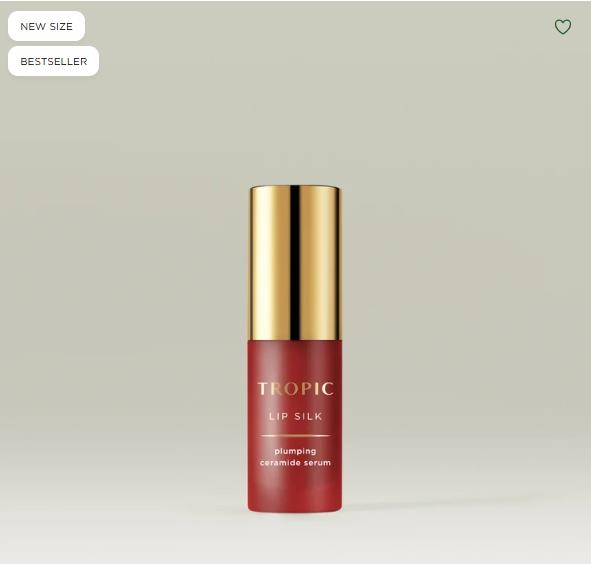 Tropic Lip Silk Plumping Ceramide Serum for hydrated, smooth and fuller looking lips